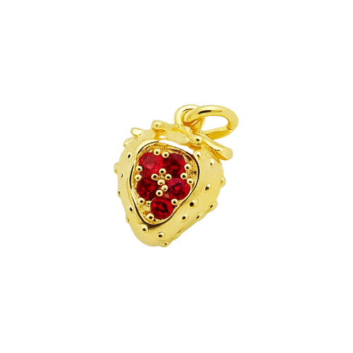 golden strawberry charm