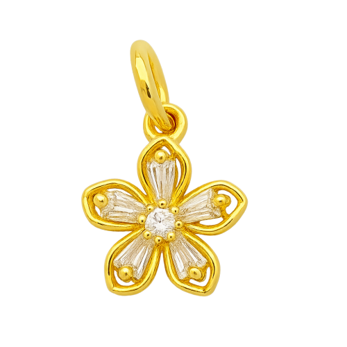 golden flower pendant