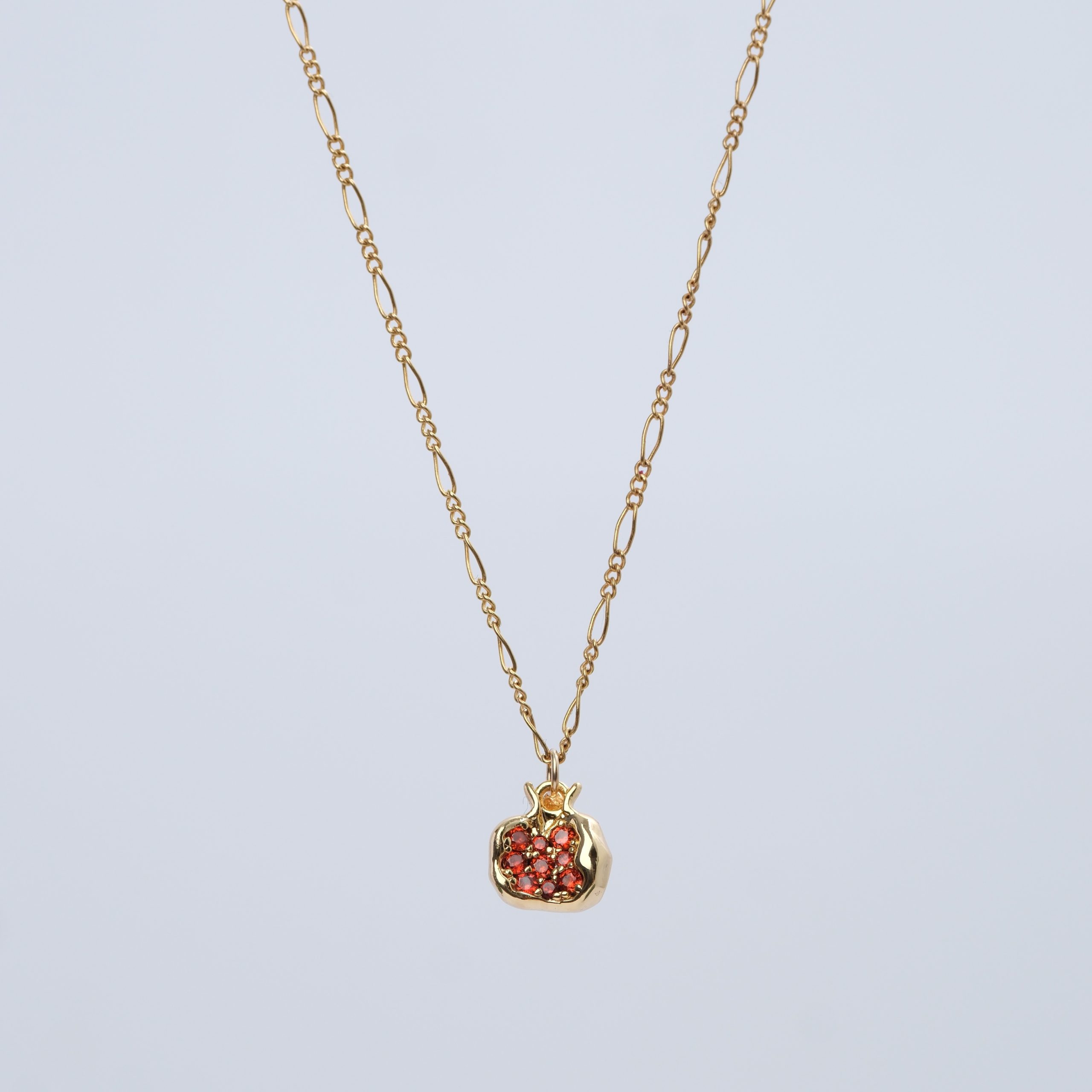 Pomegranate Necklace Gold-filled-permanent-jewelry-customized-jewelry-necklace-waterproof-tarnish-free-jewelry